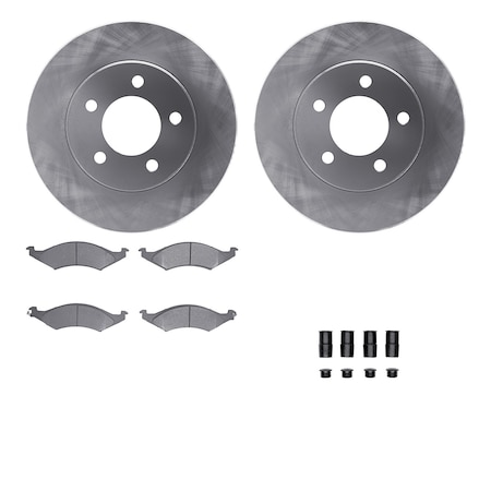 6512-55118, Rotors With 5000 Advanced Brake Pads Includes Hardware